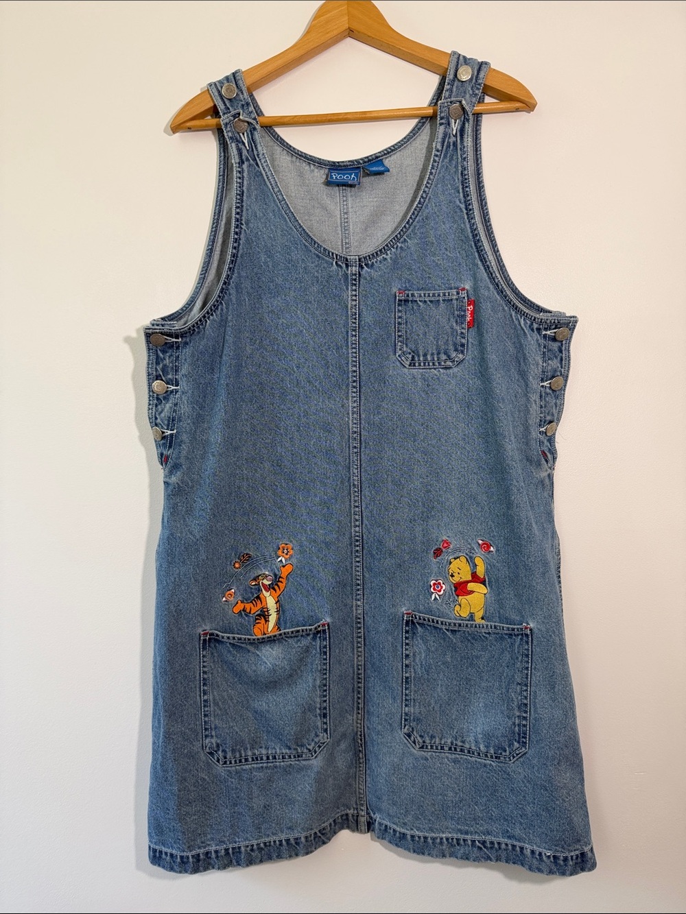 Disney Pooh Light Blue Denim Dress